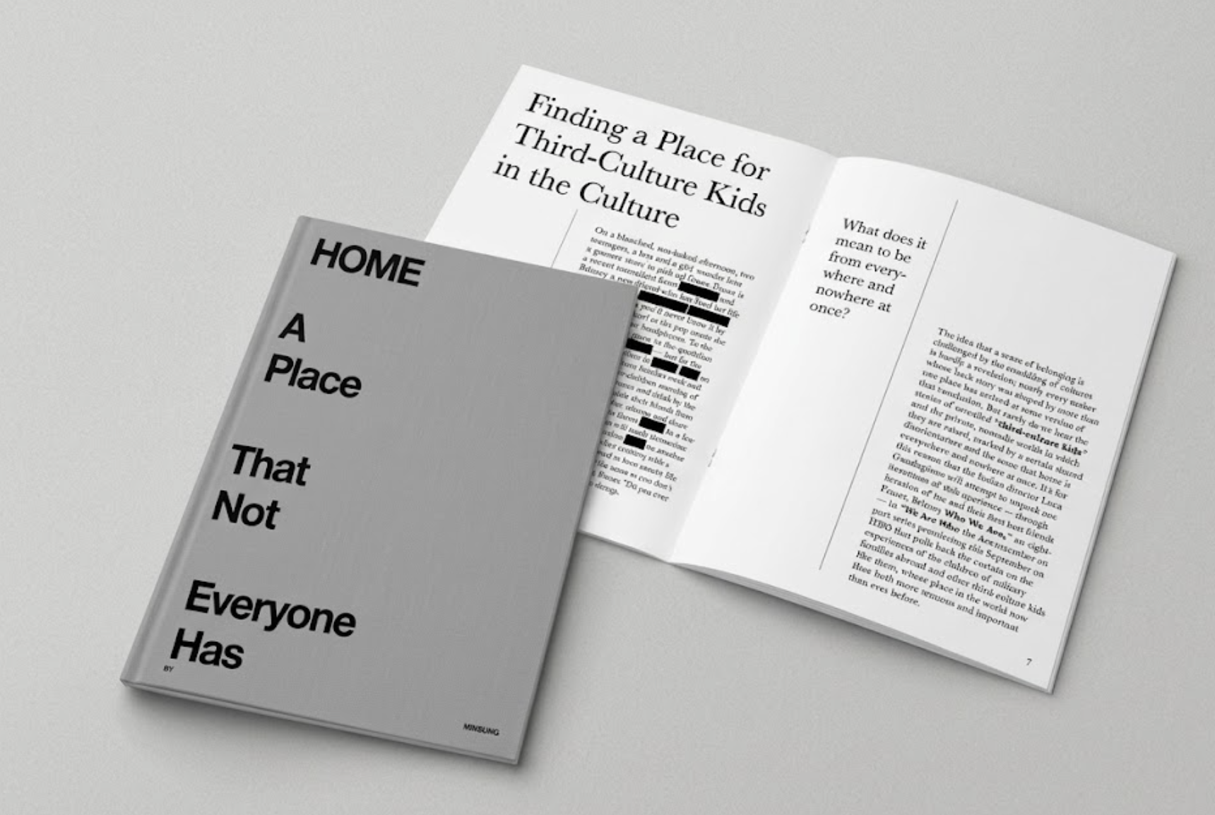 Home editorial book about identity and belonging