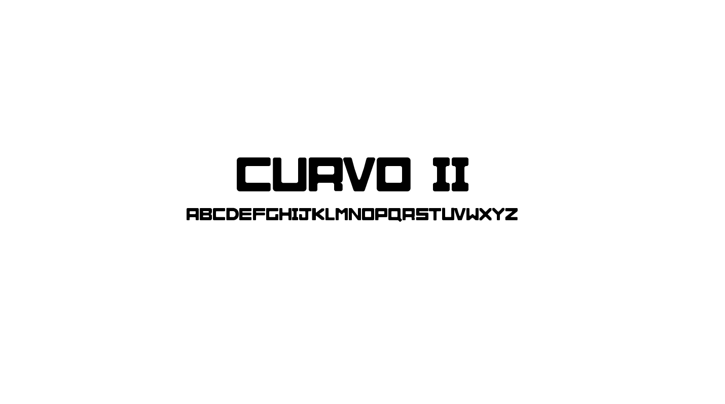Curvo 2 typeface specimen